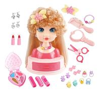Styling Doll Head - Hair Practice Mannequin, Kids Training Set, Curling Braiding Accessories | Engaging Beauty Tools for Children Girls Beginners Salon Play Educational Pretend Learning Fun