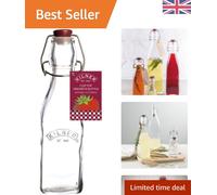 Stylish 0.25L Square Glass Clip Top Bottle - Perfect for Canning & Storage