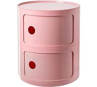 Stylish 13-Inch Yellow Round Nightstand with Slide Drawers - Small Bathroom Cabinet & End Table for Bedroom Living Room and Bathroom Storage Solutions