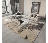 Stylish 180x270 cm Rectangular Area RugBrown & Black Abstract Design Modern Striped Carpet for Living Room Bedroom Dining Room & Hallway Machine Washable.