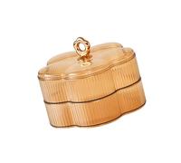 Stylish 2 Layer Floral Candy Tray Practical Serving Bowl for Nut Fruits Snacks Party Home Organization Floral Design Snacks Tray