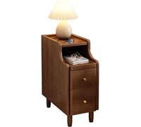 Stylish 2-Piece Narrow Nightstand Set - Functional Bedroom Furniture for nizing Essentials Space-Saving Design Perfect for Modern Bedrooms Minimalist Decor