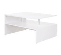 Stylish 2-Tier Coffee Table - Modern Design, White Finish - Perfect for Storage