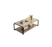Stylish 2-Tier Coffee Table Rectangular Central Sofa Table Multi-Functional Storage Solution Sturdy Design for Living Rooms Offices & Studies (100cm Color: Black)