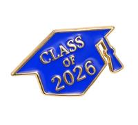 Stylish 2026 Academic Cap Brooch Badge Pin for Graduates Student Zn Alloy Drip Oil Chest Gift School Theme Badge