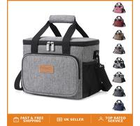 Lifewit 15L 24 Cans Insulated Picnic Lunch Bag Large Soft Cooler Bag for Outdoor/Camping/BBQ/Travel, Grey