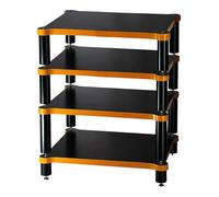 Stylish 3/4-Tier Cabinet for Record Players & Audio Gear - Adjustable Shelves Modern Black Design (60x93x48cm) - Perfect for Music Lovers & Home Decor