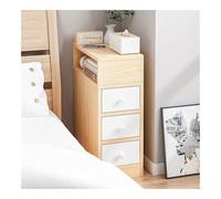 Stylish 3-Tier Wooden Nightstand with Open Storage & Drawers Versatile Side Table for Bedroom Living Room Office Small Spaces - Functional & Trendy Design