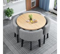 Stylish 31.4in Round Dining Table Set with Chairs - Perfect for Office Reception Small Conference Rooms and Clubs - Modern Negotiation & Coffee Table Solution