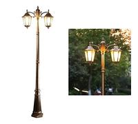 Stylish 320cm Aluminum Outdoor Floor Lamp IP65 Waterproof Garden Post Light Electric Powered Pathway & Fence Lighting Landscape Illumination