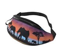 Stylish 3D African Wild Animals Bumbags Waist Fanny Pack for Women Ladies Men Lightweight Bum Bag with Zip Pockets Adjustable Belt for Dog Walking Running Cycling Hiking Outdoor Sport