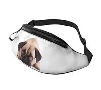 Stylish 3D Cry Pug Bumbags Waist Fanny Pack for Women Ladies Men Lightweight Bum Bag with Zip Pockets Adjustable Belt for Dog Walking Running Cycling Hiking Outdoor Sport
