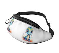 Stylish 3D Cute Dinosaur Bumbags Waist Fanny Pack for Women Ladies Men Lightweight Bum Bag with Zip Pockets Adjustable Belt for Dog Walking Running Cycling Hiking Outdoor Sport