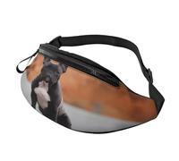 Stylish 3D French Bulldog Bumbags Waist Fanny Pack for Women Ladies Men Lightweight Bum Bag with Zip Pockets Adjustable Belt for Dog Walking Running Cycling Hiking Outdoor Sport