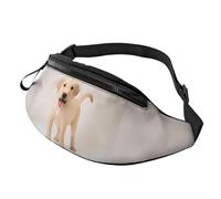 Stylish 3D Golden Retrievers Bumbags Waist Fanny Pack for Women Ladies Men Lightweight Bum Bag with Zip Pockets Adjustable Belt for Dog Walking Running Cycling Hiking Outdoor Sport