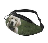 Stylish 3D Golden Retrievers Bumbags Waist Fanny Pack for Women Ladies Men Lightweight Bum Bag with Zip Pockets Adjustable Belt for Dog Walking Running Cycling Hiking Outdoor Sport