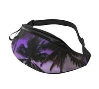 Stylish 3D Jamaica Beach Bumbags Waist Fanny Pack for Women Ladies Men Lightweight Bum Bag with Zip Pockets Adjustable Belt for Dog Walking Running Cycling Hiking Outdoor Sport