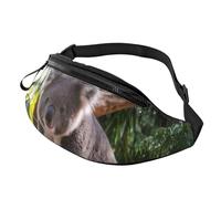 Stylish 3D Lovely Koala Bumbags Waist Fanny Pack for Women Ladies Men Lightweight Bum Bag with Zip Pockets Adjustable Belt for Dog Walking Running Cycling Hiking Outdoor Sport