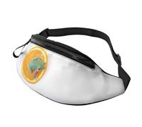 Stylish 3D Peace Tree Frog Bumbags Waist Fanny Pack for Women Ladies Men Lightweight Bum Bag with Zip Pockets Adjustable Belt for Dog Walking Running Cycling Hiking Outdoor Sport