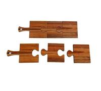 Stylish 3pc Puzzle Serving Board for Kitchen Knife - Chopping Knives Lightweight Wood Wooden