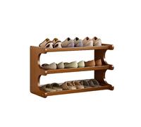 Stylish 3Tier Wooden Shoe RackSpaceSaving Entryway Storage Cabinet for Hallway Living Room & BedroomMultiLayer Open Compartment Design (80cm)