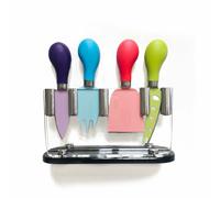 Stylish 4-Piece Vibrant Cheese Knife & Block Set