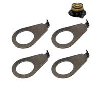 Stylish 4pcs 3/8" LP Guitar Knobs Pointers - Tone Position Indicators for for Les Paul Series - Universal Fit for Gibson Electric Guitars - Enhanced Classy Look (Black Nickel, 3/8" for USA CTS Pots)