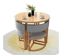 Stylish 80cm Round Dining Table Set with 4 Backrest ChairsSpaceSaving Kitchen & Bar Furniture for Cafe Office Balcony & Living Room Modern Home Decor