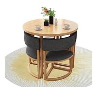 Stylish 80cm Round Dining Table Set with 4 Comfortable ChairsModern Kitchen Cafe Office & Balcony FurniturePerfect for Living Room & Reception Areas