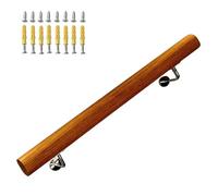 Stylish 80cm Wooden Stair Railing for Home Bathroom & Hallway WallMounted with Stainless Steel Brackets Elegant Handrail Solution for Safety & Decor