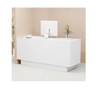 Stylish 90cm Modern Reception Desk with Storage - Compact Checkout Counter for Lobby & Retail, Sleek Customer Service Table for Small Offices & Shops