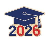 Stylish Academic Cap and Book Shaped Brooch Pin Zn Alloy Chest Ornament Coat Pin for 2026 Graduating Class Academic Achievement