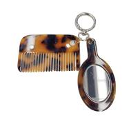Stylish Acetate Comb Keychain With Makeup Tool Handbag Accessories Fashionable Keyring Ornament For Women Girls