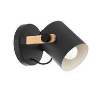 Stylish Adjustable Led Wall Light With Black And Creme Shade For Modern Interiors