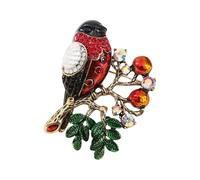 Stylish Alloy Bird Pin Adorned With Glittering Rhinestones Decorative Animal Brooch For Coats Blouses Accessories Versatile Fashion Brooch For Women