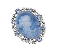 Stylish Alloy Brooch With Secure Clasp Crystal Embellished Lady Design Elegant Women Sturdy Evening Party Brooch Accessory