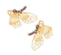 Stylish Alloy Butterfly Earrings Adornment With Front Back Wear Option For Women’s Daily And Formal Outfits Festive Celebration Earrings