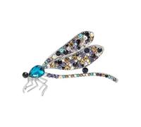 Stylish Alloy Dragonflies Brooch with Rhinestones Lapel Pinfor Enhancing Any Outfit with a Sparkles of Elegance