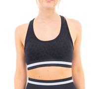Stylish and Comfortable Leopard Print Seamless Padded Sports Bra Smart Living Black L