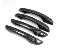 Stylish and durable Carbon Fiber Chrome Car Door Handle Cover Sticker Styling Accessories For Toyota For Proace For Verso 2016-2022 (Color : Silver no sensors)