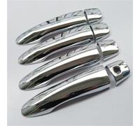 Stylish and durable Chrome Exterior Door Handle Cover Scratch Guard Sticker Replacement For Nissan For Versa For Almera MK4 N18 2020-2023 (Color : Carbon fiber 4door 1 Keyhole)(Silver 4door 1 Keyhole)