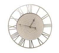 Stylish and Durable Large Skeleton Metal Roman Wall Clock - Open Round Face Design with Big Numerals, Elegant Decorative Wall Art Watch for Home or Office (White, 70cm)