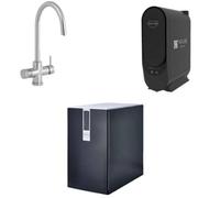 Stylish And Durable Round Stainless Steel Purifier System - 5-In-1 Chilled, Boiling, Sparkling, Alkaline Water With Filtration