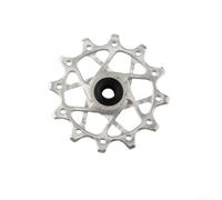 Stylish and Efficient 12T Bicycle Rear Derailleur Pulley Wheels Featuring Pottery Ball Bearings for Sram Use (Silver)