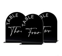 Stylish and Functional Arch Acrylic Table Numbers Perfect for Weddings and Special Events (black L)