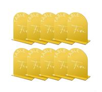 Stylish and Functional Arch Acrylic Table Numbers Perfect for Weddings and Special Events (Gold S)
