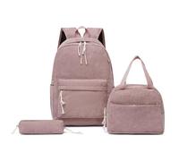 Stylish And Functional School For Students Corduroy Fabric 3 Piece Set Including Shoulder Bag Tote Bag And Pencil (One Size)