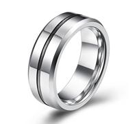 Stylish And Minimalist Tungsten Steel Ring, Simple Stainless Steel Ring for Men And Women