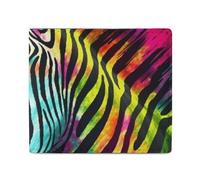 Stylish and Portable Small Colorful Rainbow Zebra Printed Coin Purse, Perfect for Backpacks, Shoulder Bags, Pockets, Etc.