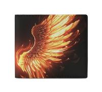 Stylish and Portable Small Fire Angle Wings Printed Coin Purse, Perfect for Backpacks, Shoulder Bags, Pockets, Etc.